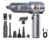 Portable Cordless Vacuum, 4-in-1 Suction/Blow/Inflate/Deflate, Car & Home Multi-Functional Cleaner, Strong Powerful Suction(Silver purple)