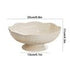 Light Luxury Floral Drainage Fruit Bowl, Petal-Shaped Pedestal Serving Tray, Large Capacity Snack & Home Décor(Light and luxurious white)