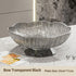 Light Luxury Floral Drainage Fruit Bowl, Petal-Shaped Pedestal Serving Tray, Large Capacity Snack & Home Décor(Light and luxurious white)