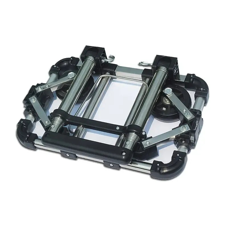 A4-Size Foldable Shopping Trolley, Stainless Steel, 25kg Load Capacity
