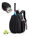 Versatile Tennis Backpack: 20L Large Capacity, Separate Shoe Compartment, All-in-One for Commuting & Training 🎾（BLACK）