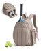 Versatile Tennis Backpack: 20L Large Capacity, Separate Shoe Compartment, All-in-One for Commuting & Training 🎾(camel)