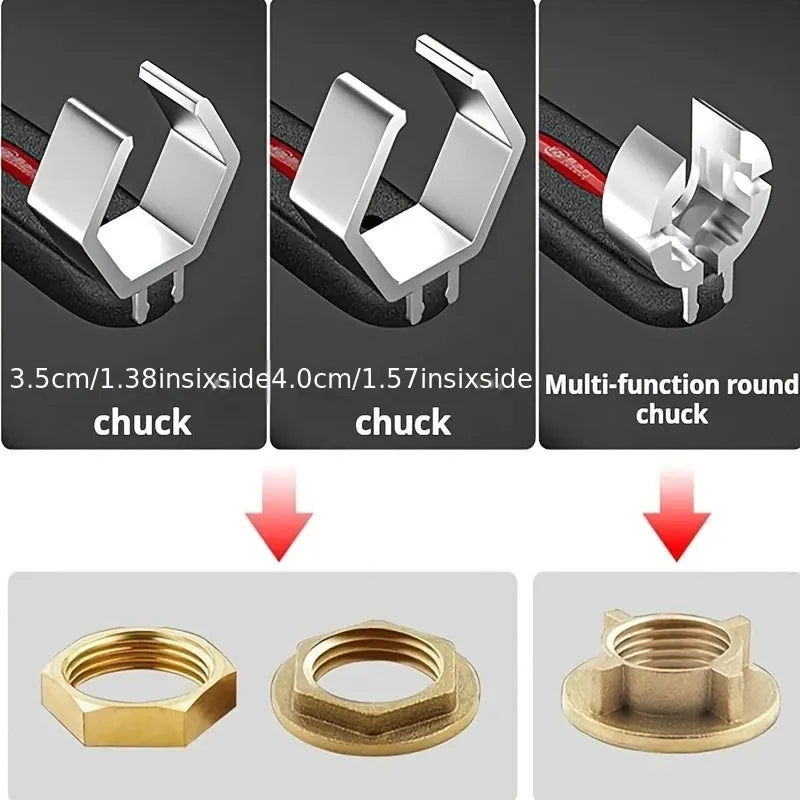 Heavy Duty Plumbing Wrench, 80mm Jaw, ABS Handle, Ideal for Narrow Areas(RED Insert card installation)