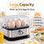 Multifunctional Stainless Steel Egg Cooker, Transparent Window, 6-Egg Capacity, Three Doneness Levels for Easy Breakfast Prep