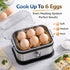 Multifunctional Stainless Steel Egg Cooker, 6-Egg Capacity, with Timer