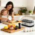 Multifunctional Stainless Steel Egg Cooker, 6-Egg Capacity, with Timer