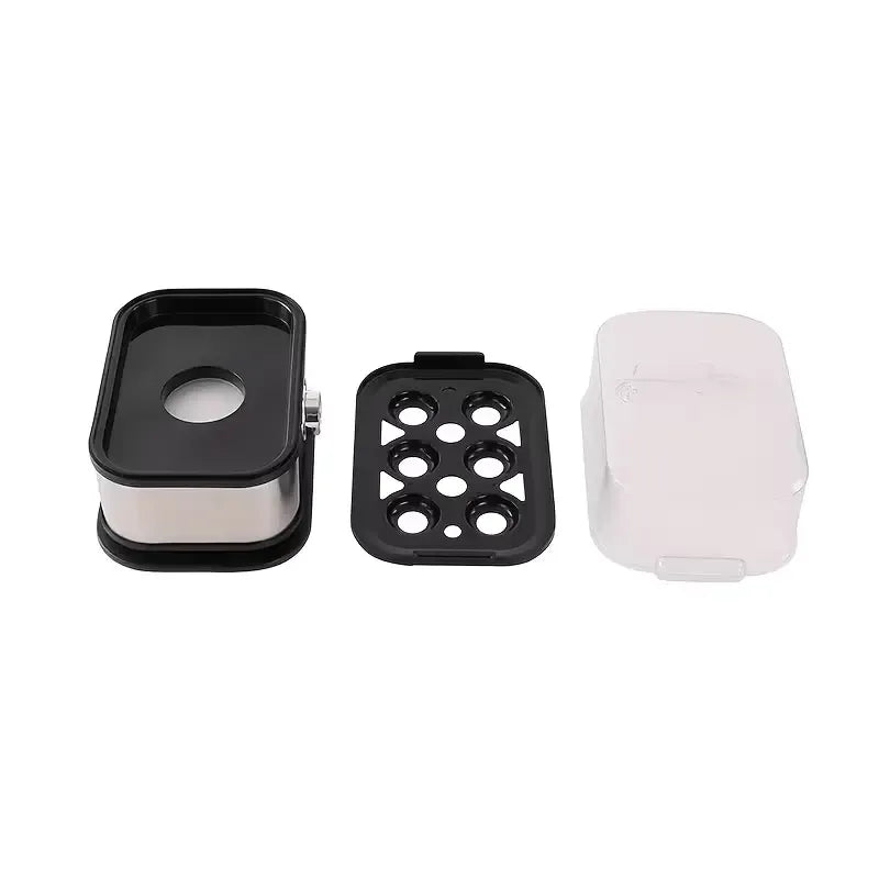 Multifunctional Stainless Steel Egg Cooker, 6-Egg Capacity, with Timer