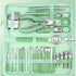 35-in-1 Mint Green Grooming Kit, Stainless Steel Nail Clippers & Foot Care Set with Travel Case, Pedicure Tools for Ingrown Toenails, Perfect Gift