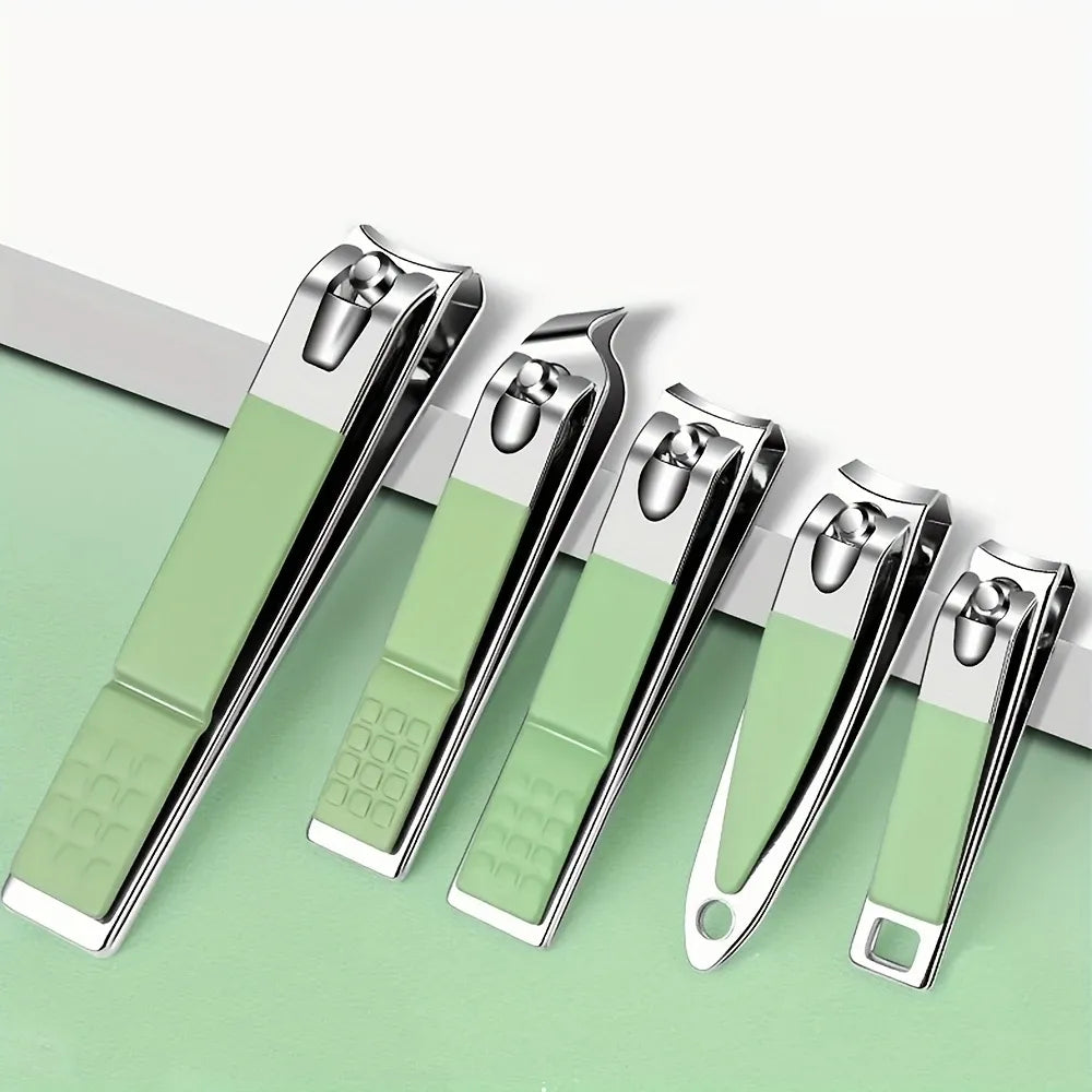 35-in-1 Mint Green Grooming Kit, Stainless Steel Nail Clippers & Foot Care Set with Travel Case, Pedicure Tools for Ingrown Toenails, Perfect Gift