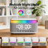 Alarm Clock 15W Wireless Charger Bluetooth Speaker FM Radio White Noise RGB Grey