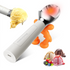 Heated Ice Cream Scoop, Rechargeable Electric Warming Scooper, Heats to for Hard Ice Cream, Waterproof, Easy for Seniors & Kids (White，17.8*4.3cm)
