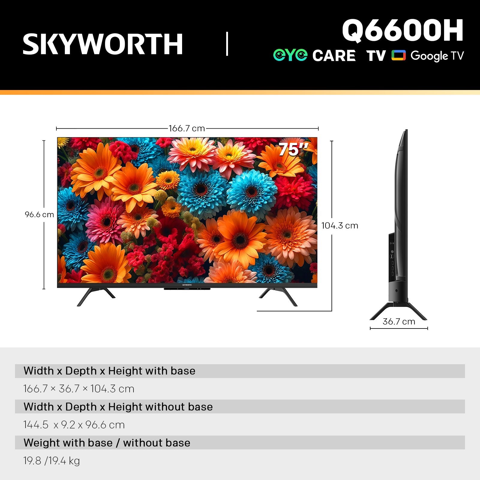 SKYWORTH Q6600H 75