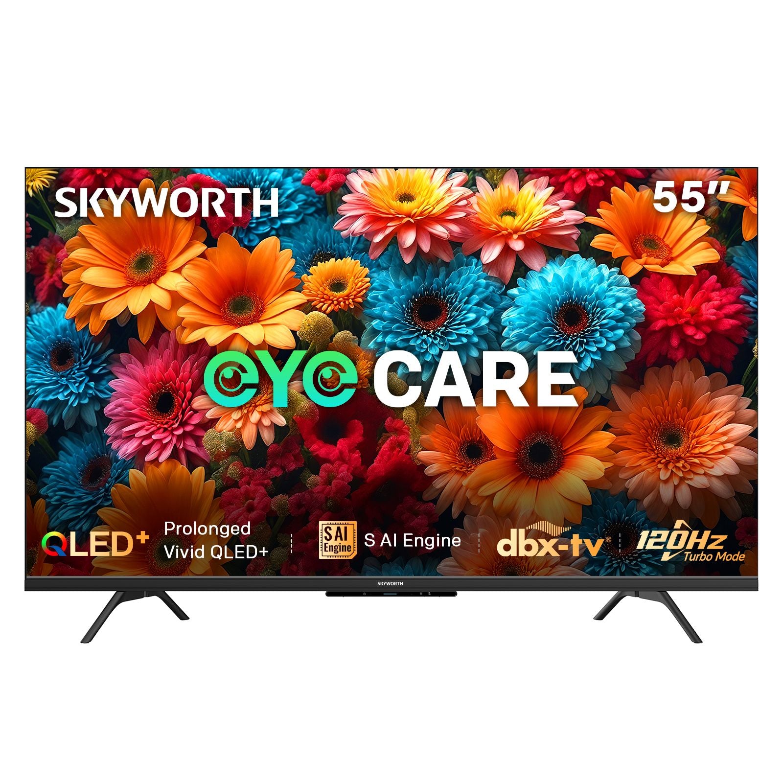 Q6600H 55" - QLED+ 4K Smart Google TV, Gen 5 Quantum Dot, 120Hz Refresh Rate, AI-Powered Picture, Dolby Audio DBX-tv Audio, Voice Control, Screen Casting, HDR, Eco-Friendly Design