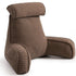 Bed Backrest Reading Pillow with Arms for Long Sitting, Gaming, and Relaxation, 80*40*60cm (Brown)