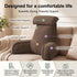 Bed Backrest Reading Pillow with Arms for Long Sitting, Gaming, and Relaxation, 80*40*60cm (Brown)