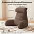 Bed Backrest Reading Pillow with Arms for Long Sitting, Gaming, and Relaxation, 80*40*60cm (Brown)