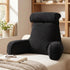 Versatile Reading Backrest Pillow for Bed, Sofa and Lounging at Home, 80*40*60cm (Dark Black)