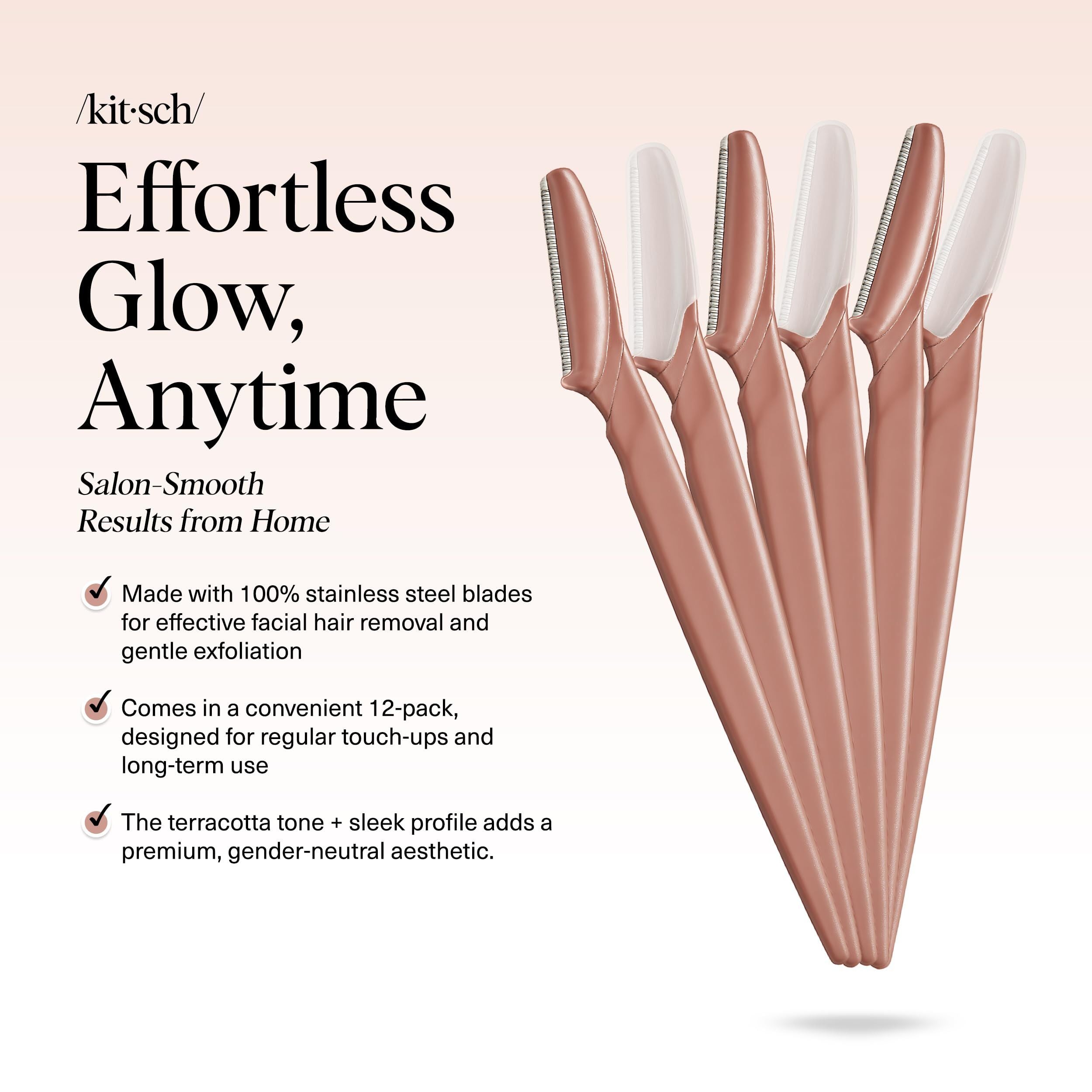 6pcsDermaplaning Razors for Facial Hair Removal & Gentle Exfoliation, Ideal for At-Home Skincare Routines (terracotta)
