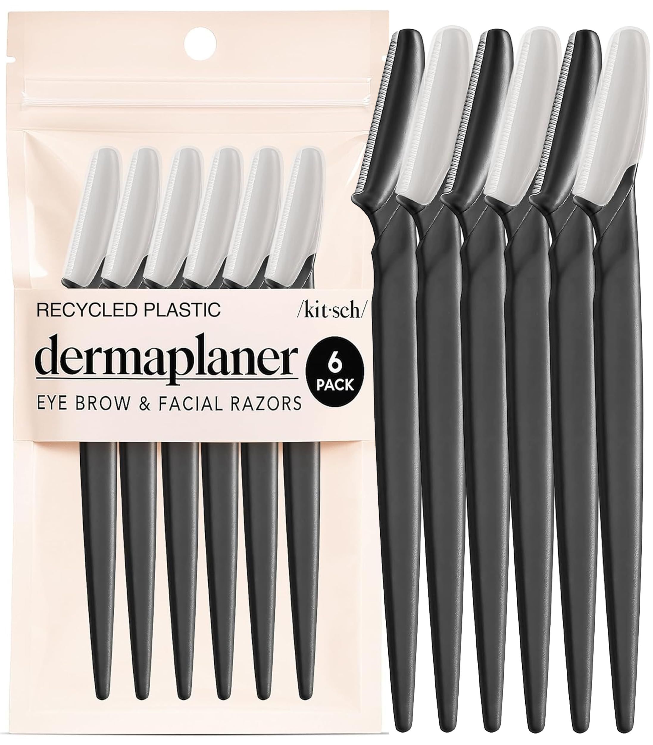 Dermaplaning Razors for Smooth Facial Hair Removal & Gentle Exfoliation for Home Beauty Routines (black)