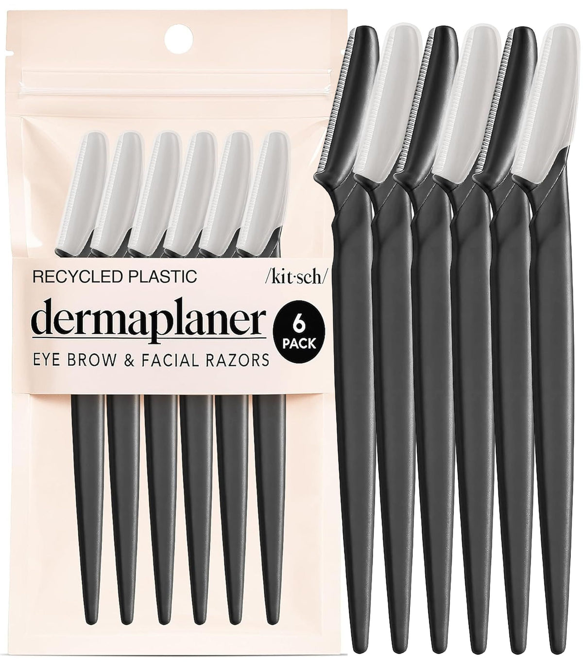 Dermaplaning Razors for Smooth Facial Hair Removal & Gentle Exfoliation for Home Beauty Routines (black)