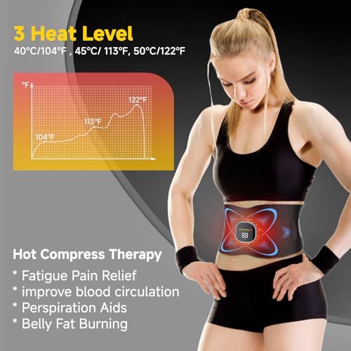 Waist Massage Belt for Home, Office & On-the-Go Daily Muscle Relaxation (Black)