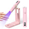 Portable UV Nail Lamp for At-Home Gel Polish Curing, Manicure & Pedicure On-the-Go (Pink)