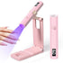 Portable UV Nail Lamp for At-Home Gel Polish Curing, Manicure & Pedicure On-the-Go (Pink)