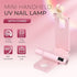Portable UV Nail Lamp for At-Home Gel Polish Curing, Manicure & Pedicure On-the-Go (Pink)