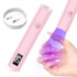 Portable Handheld UV Nail Lamp for Quick Gel Nail Polish Curing On-The-Go (pink)