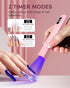 Portable Handheld UV Nail Lamp for Quick Gel Nail Polish Curing On-The-Go (pink)