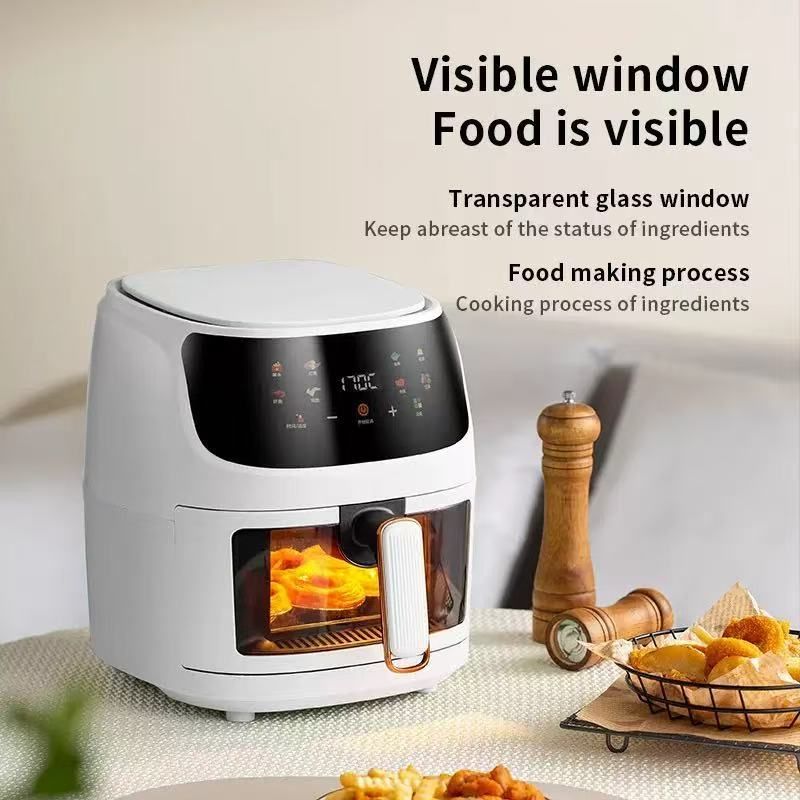 8L Air Fryer Digital Air Fryer Large Capacity Air Fryer Healthy Cooking - White - Size 01