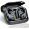 Sports Wireless Earbuds Running Ear-Hooks Pure Bass Earphones Dual LED Display - Black - Size 01