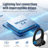 Sports Wireless Earbuds Running Ear-Hooks Pure Bass Earphones Dual LED Display - Black - Size 01