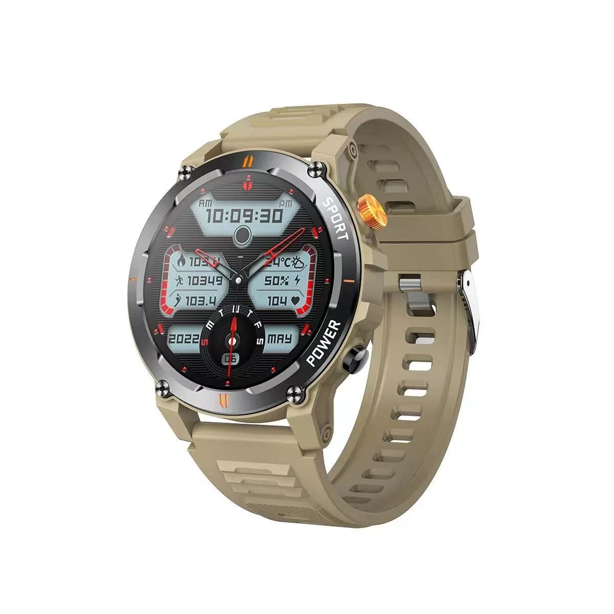 Men'S Smart Watch Sports Watch For Men Activity Tracker Watch Fitness Watch Men - Light military green - Size 01
