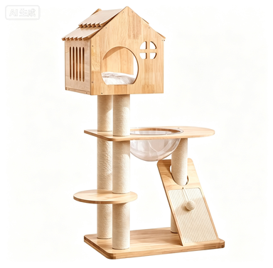 Natural Solid Wood Eco Cat Tree