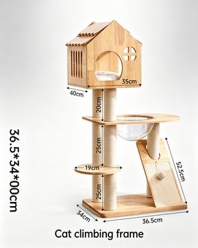 Natural Solid Wood Eco Cat Tree