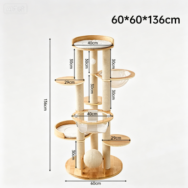Acrylic Space Capsule Cat Tree