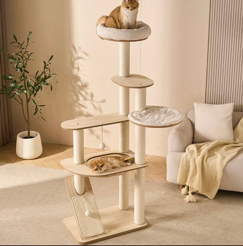 Nordic Grey Felt Cat Tree (Small Size)