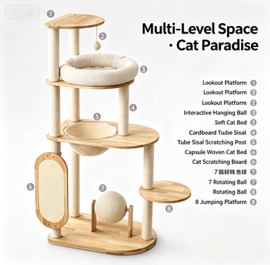 Compact Urban Cat Tree