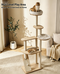 Scandinavian Gray Felt Cat Tree (Large)