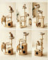 Scandinavian Gray Felt Cat Tree (Large)
