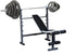 Hammertone Barbell Weight Set with 6ft Bar & Wide Adjustable FID Bench Press