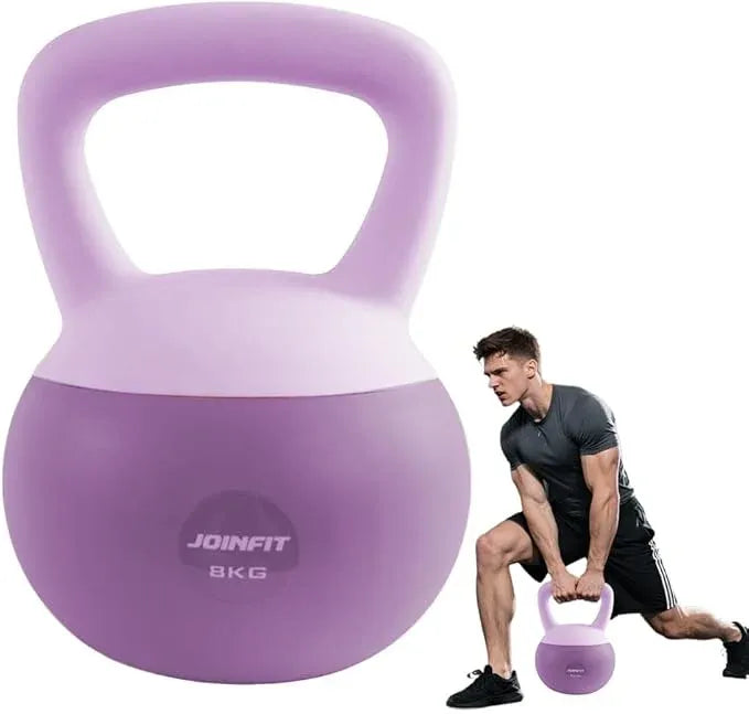 8kg Soft Kettlebell with Cushioned PVC Base, Wide Non-Slip Handle, Home Gym