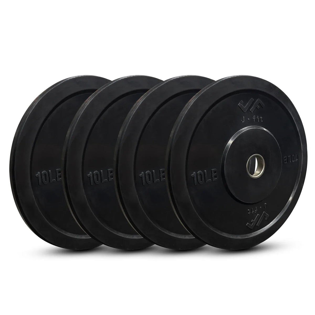 JFIT Black Olympic Bumper Plate 10LB 25LB 35LB 45LB — 45LB/20KG