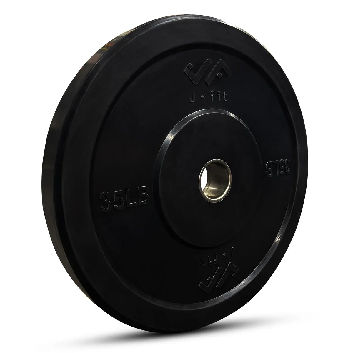JFIT Black Olympic Bumper Plate 10LB 25LB 35LB 45LB — 45LB/20KG