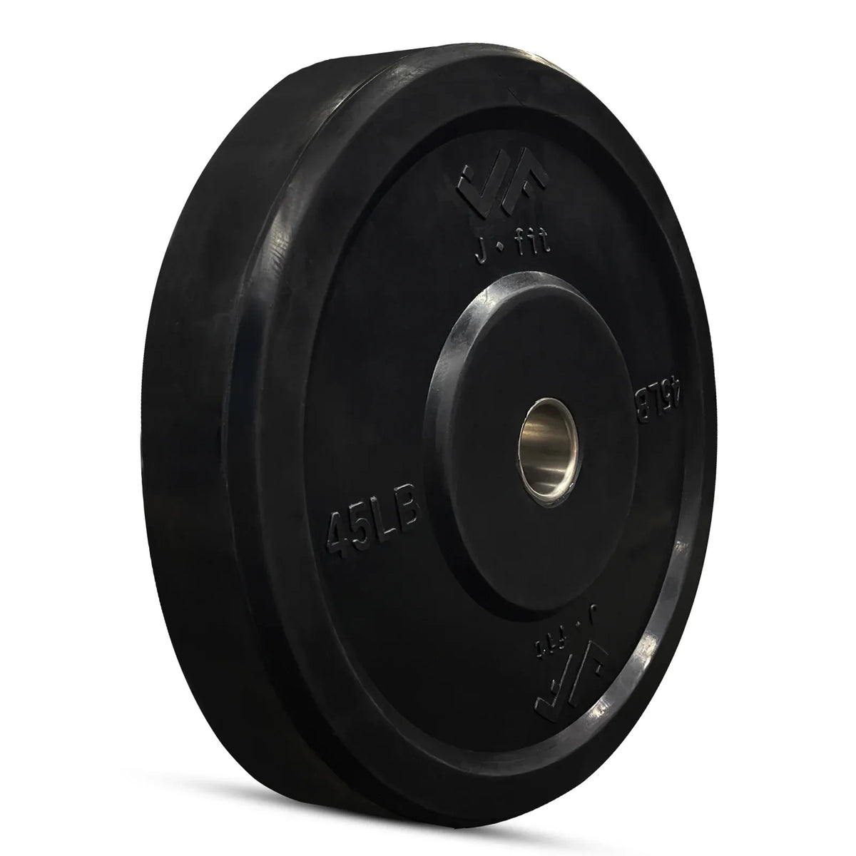 JFIT Black Olympic Bumper Plate 10LB 25LB 35LB 45LB — 45LB/20KG