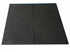 Black Rubber Gym Floor Mat 1m x 1m x 15mm Tile Slip Resistant Home Gym Flooring