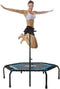 JOINFIT Foldable Mini Trampoline Rebounder with Adjustable Bar, Bungee Ropes