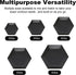 30lb (13.5kg) Rubber Coated Hex Dumbbell Pair, Cast Iron, Chrome Non-Slip Handle