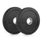 Black Olympic Bumper Plates 2.5kg Pair, 50mm Steel Hole, Solid Rubber, 200mm